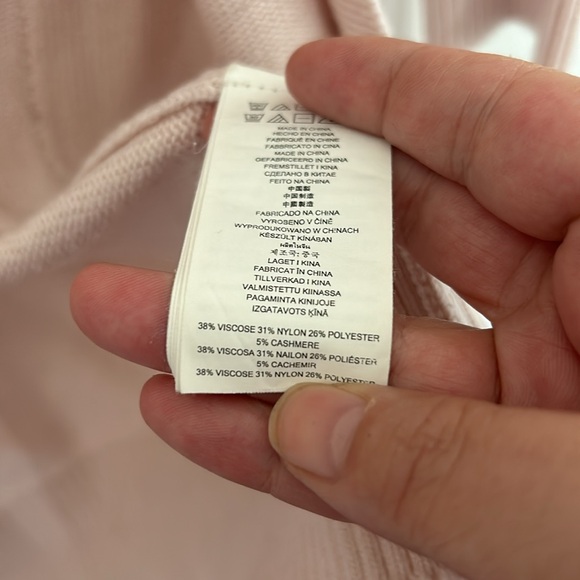 MICHAEL KORS - pink long vest pockets open cardigan size small casual cashmere - Picture 5 of 7